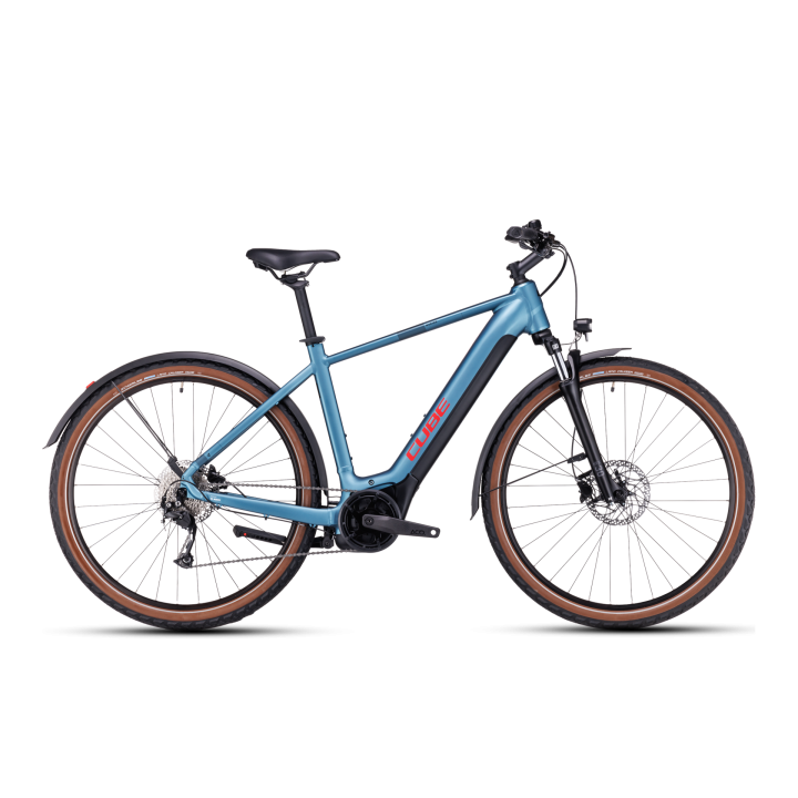 CUBE NURIDE HYBRID PERFORMANCE 625 ALLROAD METALBLUE'N'RED 2023| Accessoires et équipeme...