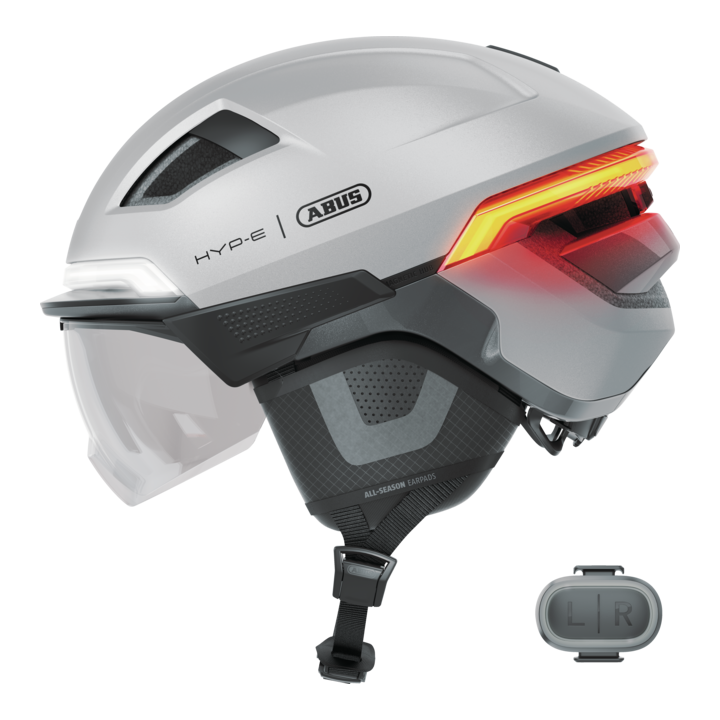 CASQUE ABUS HYP-E ACE GLEAM SILVER| Accessoires et équipements pour vélo
