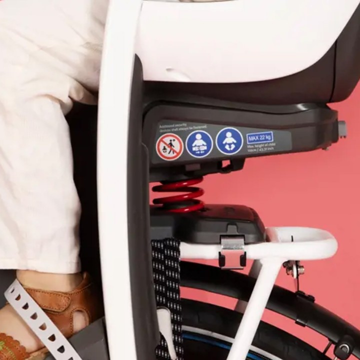 PORTE BÉBÉ HAMAX CARESS CARRIER ADAP WHITE BLACK  | Accessoires et équipements pour vélo