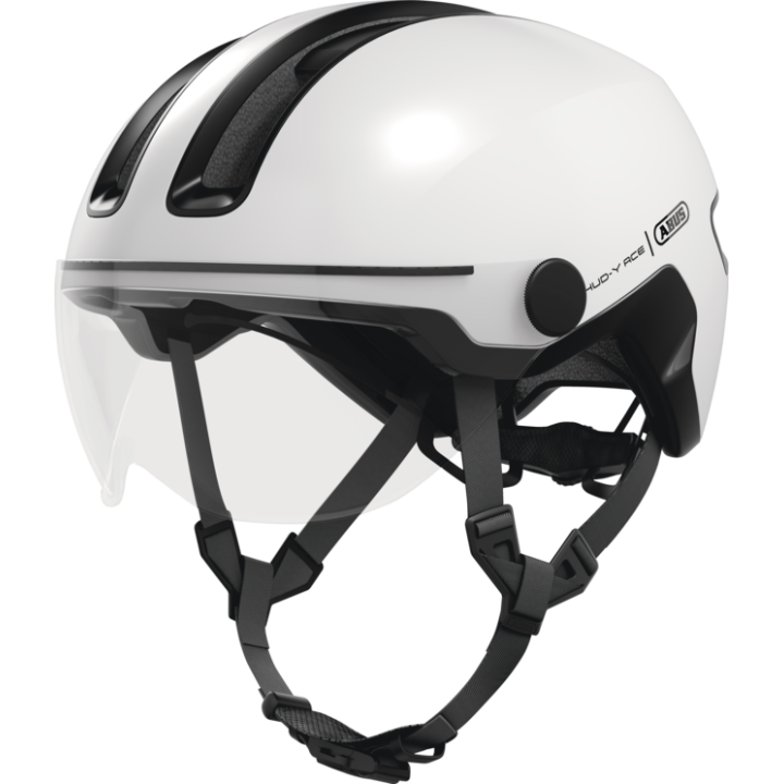 CASQUE ABUS HUD-Y ACE SHINNY WHITE| Accessoires et équipements ...