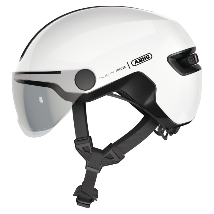 CASQUE ABUS HUD-Y ACE SHINNY WHITE| Accessoires et équipements ...
