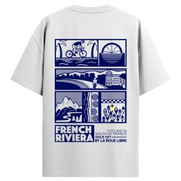 T-SHIRT VÉLO BLANC FRENCH RIVIERA BY LA ROUE LIBRE | Accessoires et équipement...