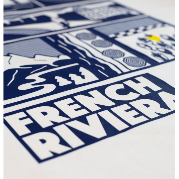 T-SHIRT VÉLO BLANC FRENCH RIVIERA BY LA ROUE LIBRE | Accessoires et équipement...