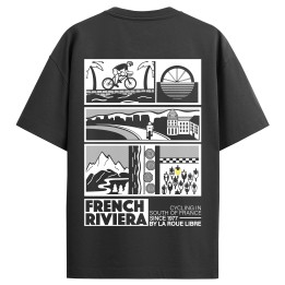 T-SHIRT VÉLO NOIR FRENCH RIVIERA BY LA ROUE LIBRE | Accessoires et équipement...