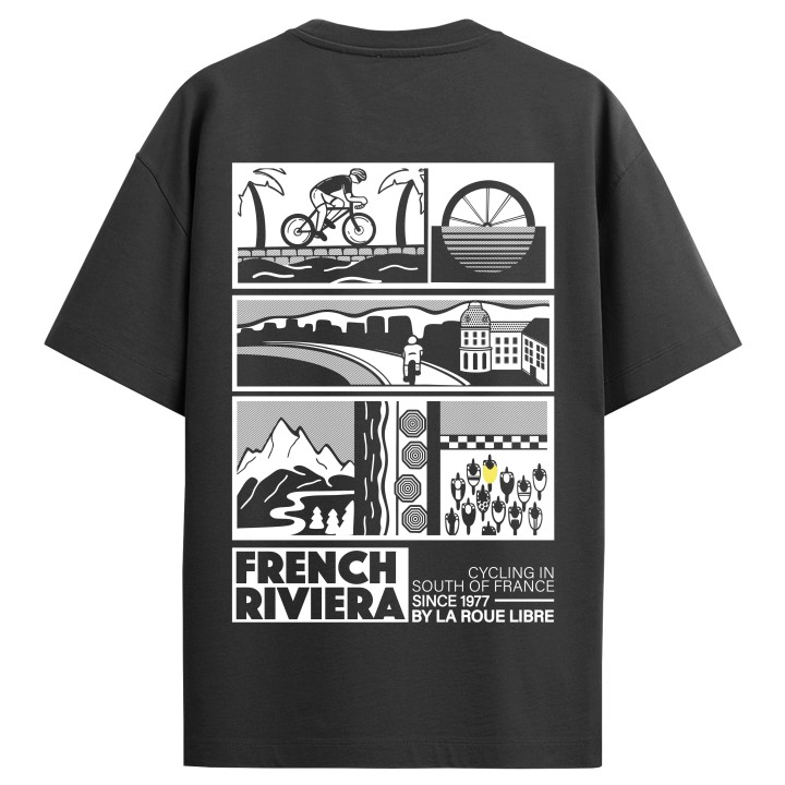T-SHIRT VÉLO NOIR FRENCH RIVIERA BY LA ROUE LIBRE | Accessoires et équipement...