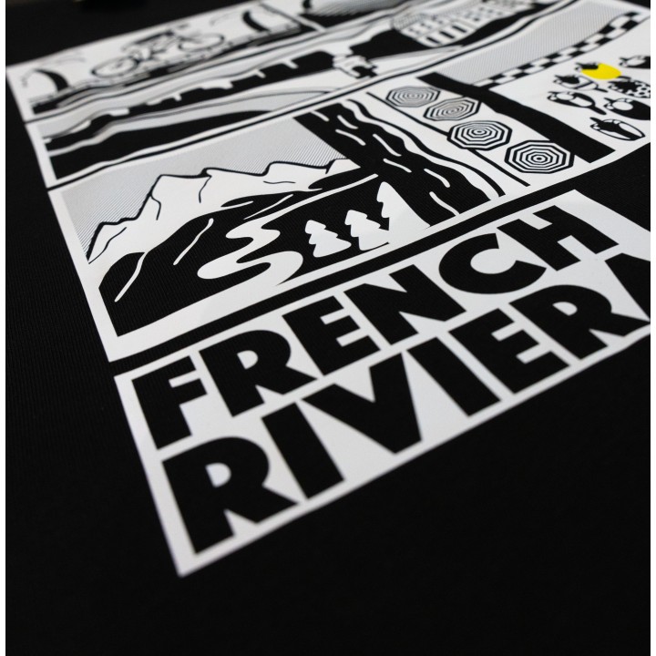 T-SHIRT VÉLO NOIR FRENCH RIVIERA BY LA ROUE LIBRE | Accessoires et équipement...